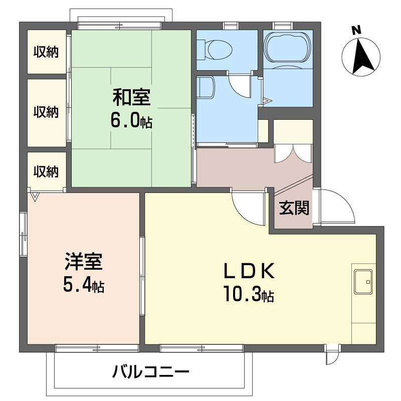 シャーメゾンＳＴ．大生院 Ｃ棟の間取り