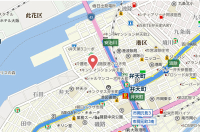 【地図】 | エスリード弁天町グランツ
