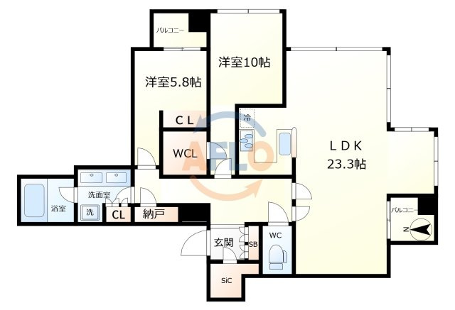 シティタワー西梅田　上福島小学校の間取り|シティタワー西梅田　間取り