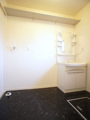 【独立洗面台】 | ボン・シャンスA | 洗髪洗面化粧台と洗濯機置き場があります♪