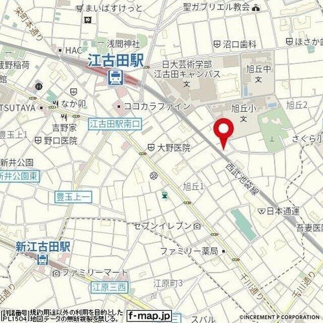 アイコート江古田の地図