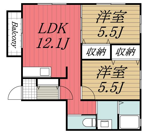 【間取り】 | プリムローズ　伍番館