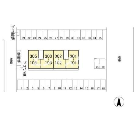エスポワール明神の区画図|高崎、前橋、伊勢崎エリアのお部屋探しはエンドスケープまで！お客様の理想お聞かせ下さい♪