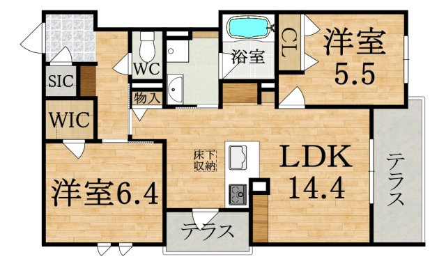 ＳｈａＭａｉｓｏｎ　Ｇｒａｎｄｅ　北郡山（シャーメゾン　グランデの間取り