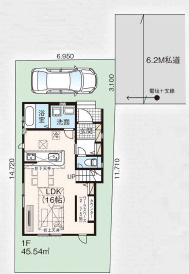 【仲介手数料無料】狭山市富士見１３期　全１棟　狭山市の新築住宅は西武ハウジングの区画図