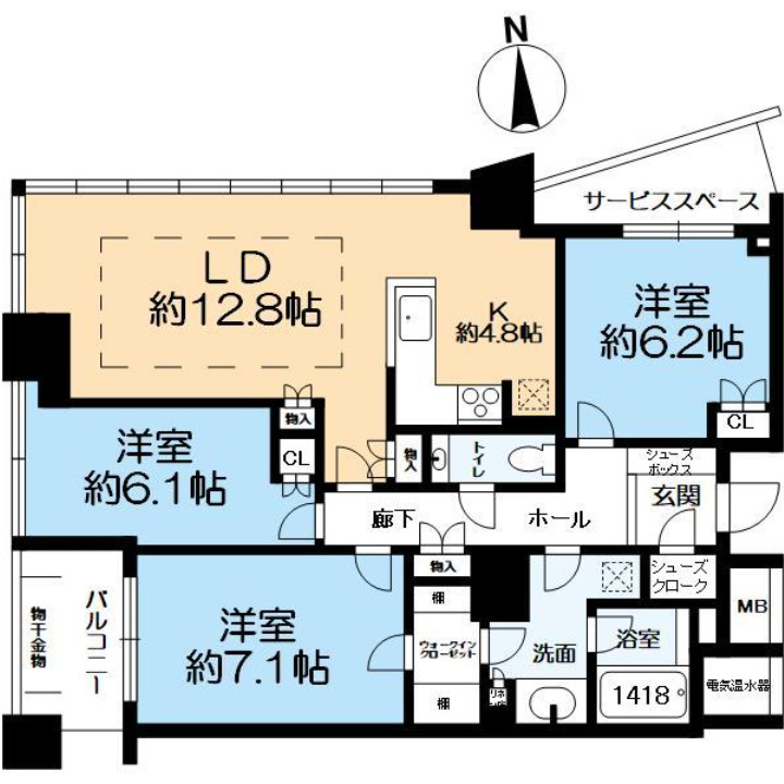 ザ・タワー大阪の間取り