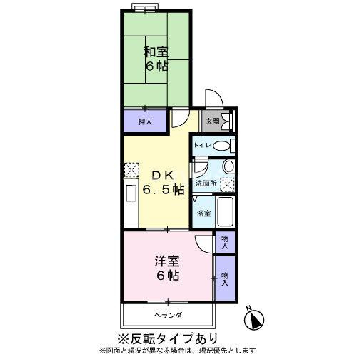 ガーデンヒルズ国分寺台Ｂ棟の間取り|２ＤＫのアパートになります。