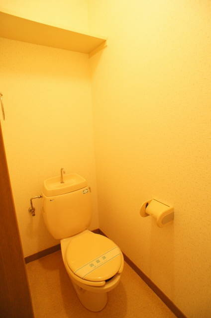 ガーデンヒルズ国分寺台Ｂ棟のトイレ|上部に棚のあるトイレです