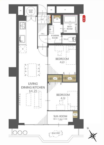 【間取り】 | エクセレンス谷