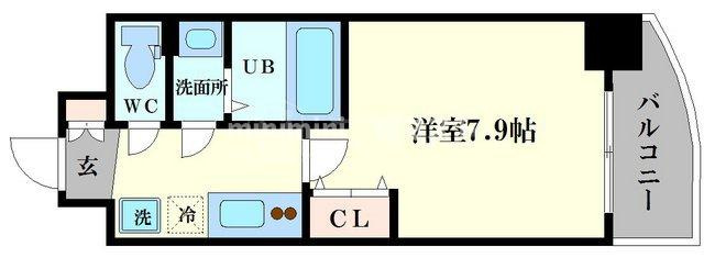 大阪市東成区中本１丁目の賃貸マンションの間取り