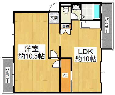【間取り】 | 狭山遊園ハイツ2号棟