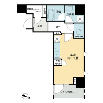 【間取り】 | ライオンズ千代田岩本町ミレスーＫＤＡ
