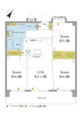 ダイアパレスグランステージ博多の間取り