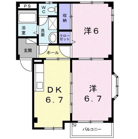メゾン・アンソレイエⅢの間取り