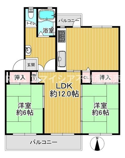 【間取り】 | 香里三井第4住宅　A30号棟