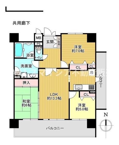 【間取り】 | エスリード香里園美井元町