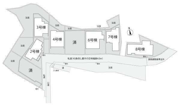 横浜市栄区鍛冶ケ谷１丁目の中古一戸建の区画図