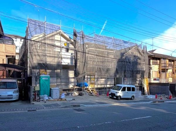 藤沢市大鋸の新築一戸建の前面道路含む現地写真