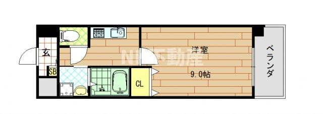 【間取り】 | COZY　COURTⅢ（コージーコートスリー）（河内花園賃貸） | 広いお部屋です