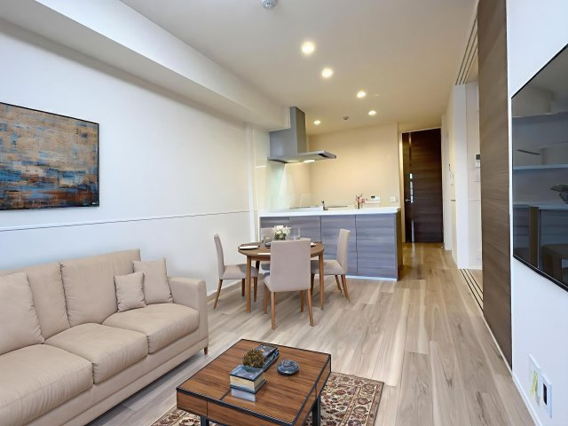 PALM　SPRINGS　光が丘の居間・リビング|CG家具の為、実際は家具は付きません