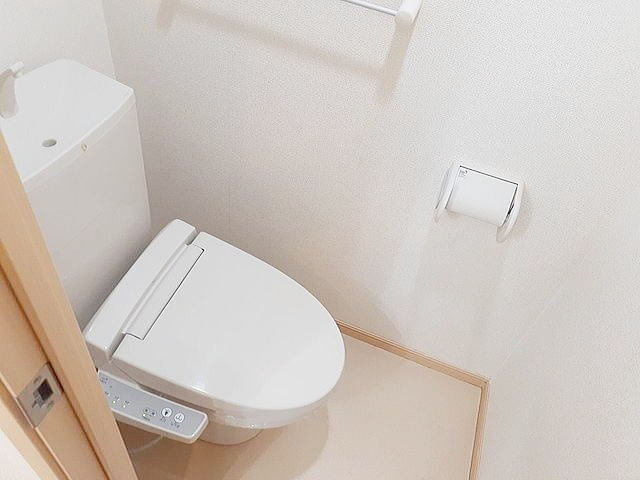 ジュネス原１番館のトイレ|落ち着いた色調のトイレです