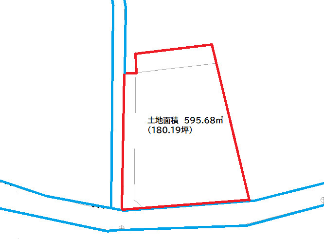 金山町南台　景観良好180坪の区画図