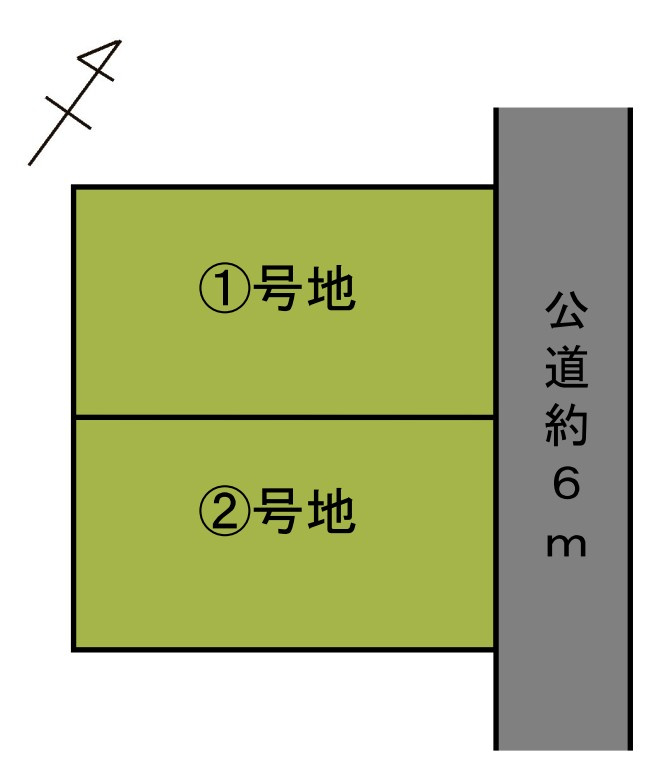 北畝六丁目　売地の土地図