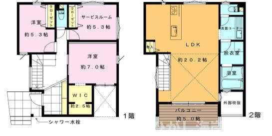 藤沢市鵠沼松が岡２丁目　新築戸建　全２棟の間取り|A号棟
