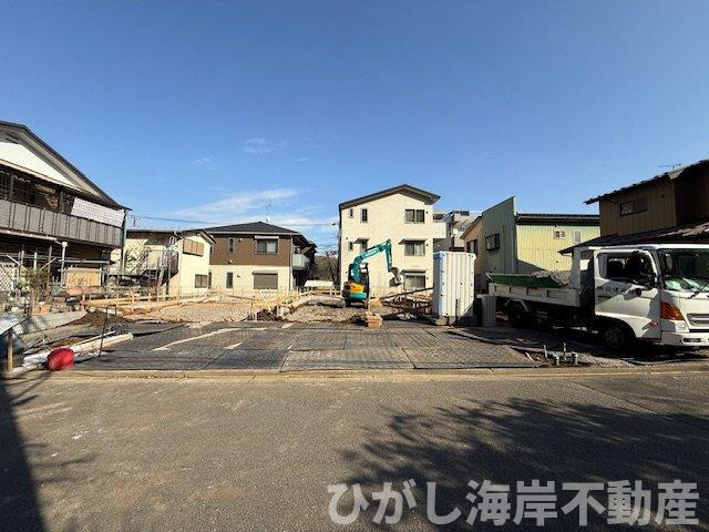 藤沢市大庭　新築戸建　全３棟の外観|3月23日撮影　建築中　現地外観
