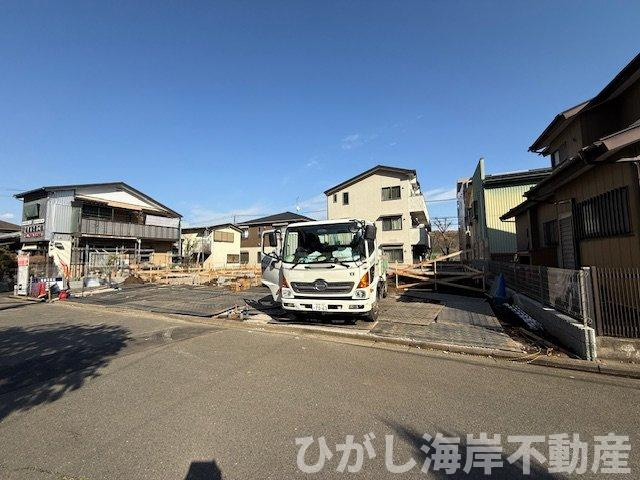 藤沢市大庭　新築戸建　全３棟の外観|3月23日撮影　建築中　現地外観
