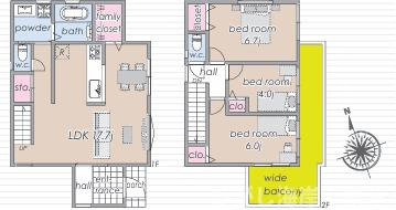 藤沢市辻堂１丁目　売地の参考プラン
