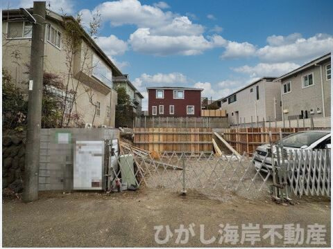 藤沢市辻堂東海岸1丁目　新築戸建　全２棟の外観|2月16日撮影　建築中　現地外観