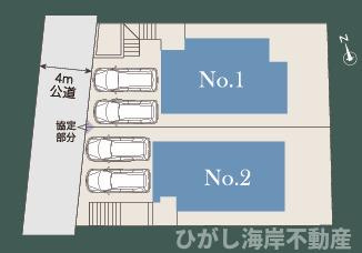 藤沢市辻堂東海岸1丁目　新築戸建　全２棟のその他|対象地はNo1です。