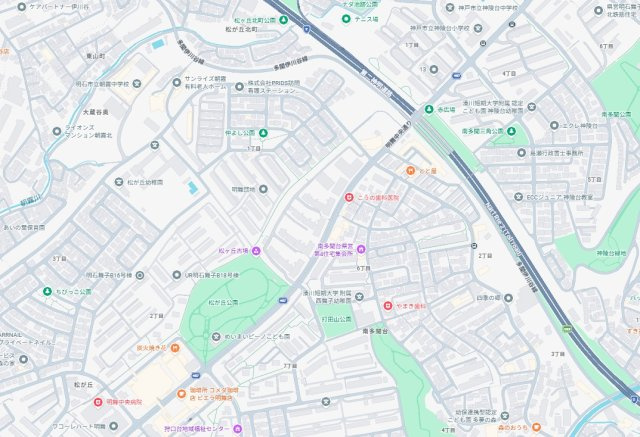 神戸市垂水区南多聞台　第9期　新築一戸建ての地図