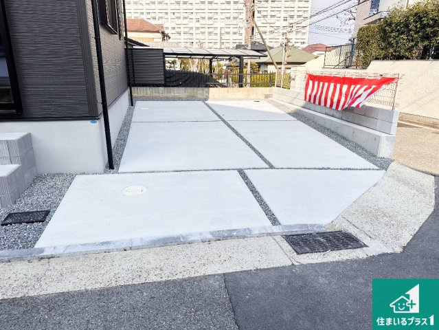 神戸市垂水区南多聞台　第9期　新築一戸建ての駐車場|駐車スペース！散水栓があるので、こまめに愛車を洗えます！