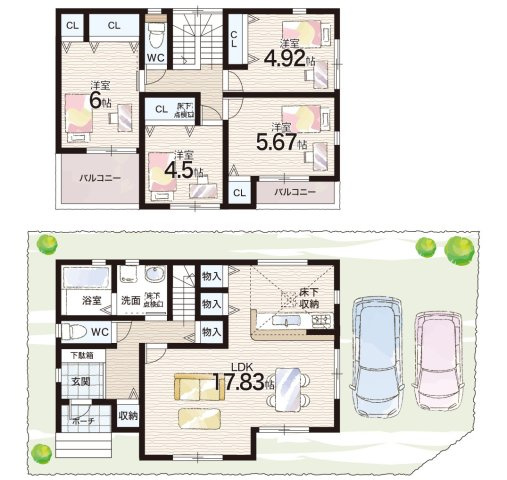 神戸市垂水区南多聞台　第9期　新築一戸建ての間取り