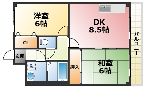 ロードハイツ甲東園の間取り