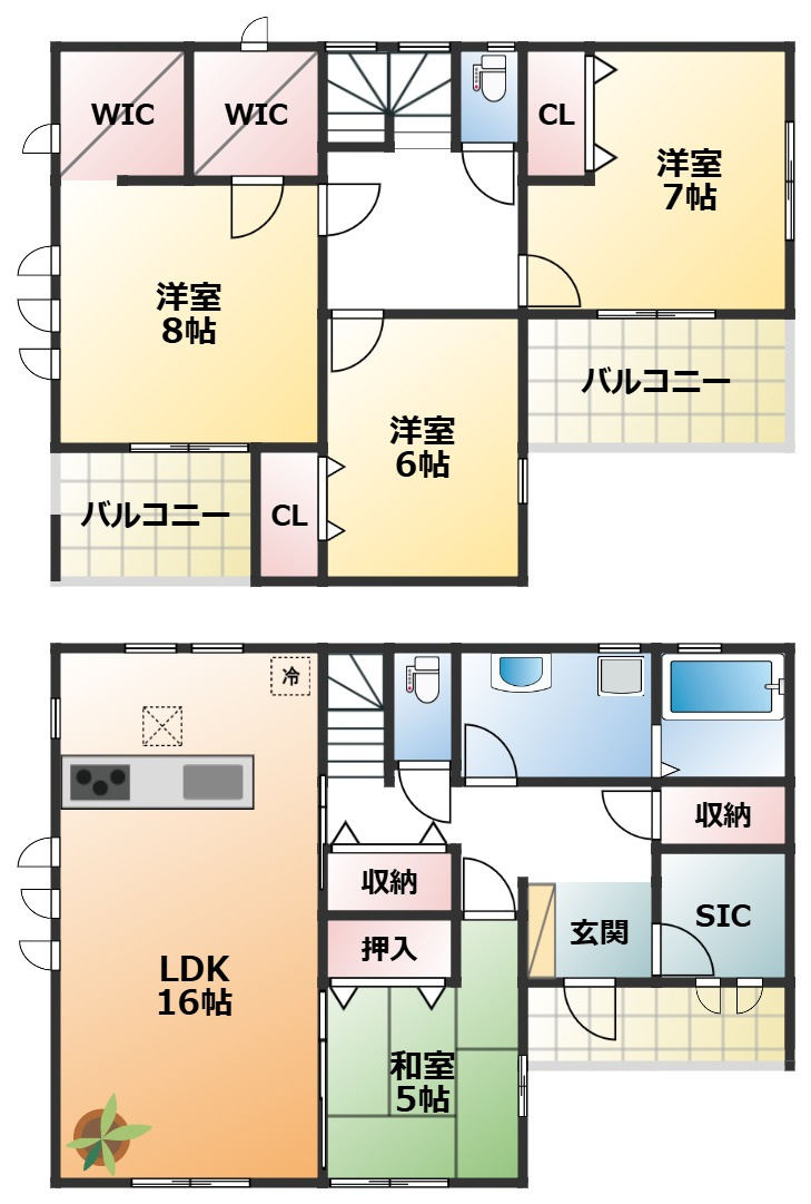 LiveleGarden.S第9栃木岩舟町静の間取り|全室南向きで陽当たりの良い間取りです