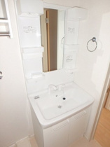 スペースが確保できる洗面所です