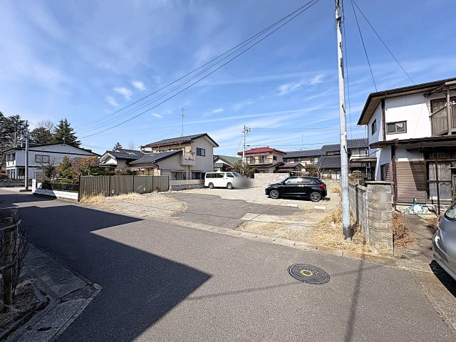 【建築条件なし売地】　郡山市並木一丁目　大島小・第五中の前面道路含む現地写真