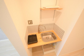 コンパクトなキッチンで掃除もラクラク