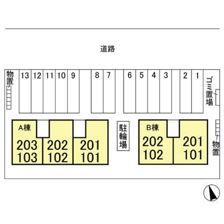 シャンド・フルールＡ102の区画図