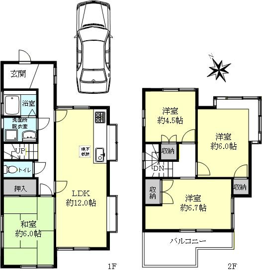 神戸市西区長畑町戸建の間取り