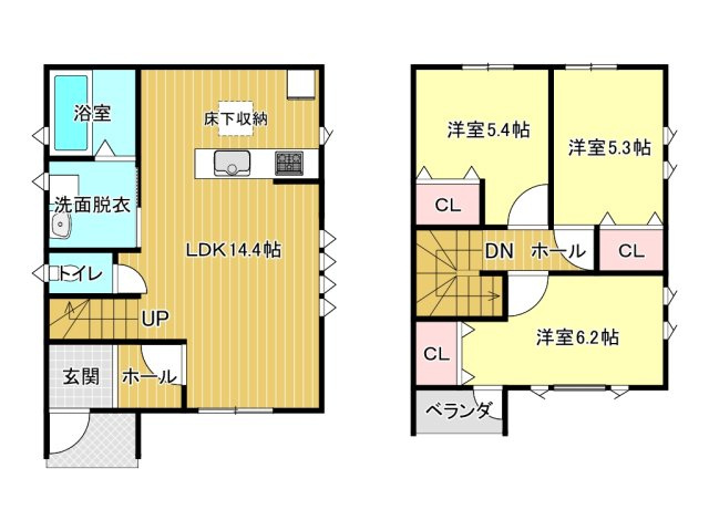 鈴鹿市庄野東1丁目の間取り