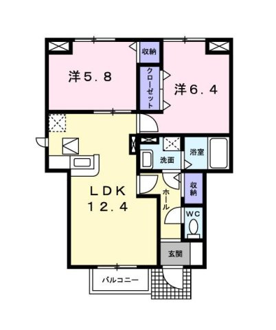【間取り】 | ユニメゾン葛原Ａ