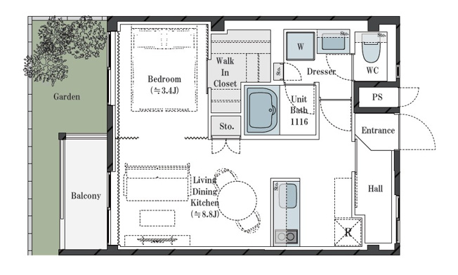 【間取り】 | 祐天寺コーポラス