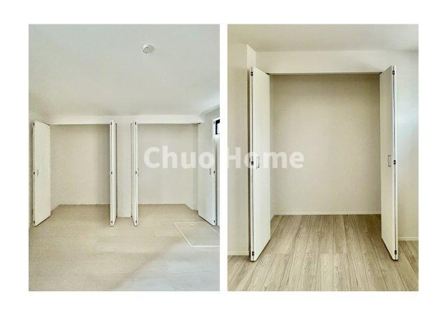 荒川区西尾久2丁目新築分譲住宅の収納|居室にはクローゼットを完備し、自由度の高い家具の配置が叶うシンプルな空間です。お子様の成長と必要になる子供部屋を与えるにはぴったりの間取りですね。