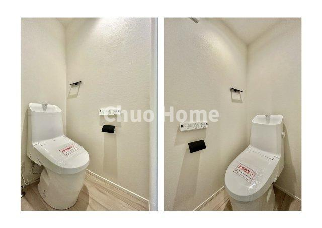 荒川区西尾久2丁目新築分譲住宅のトイレ|【トイレ】 温水洗浄便座機能付きトイレ。温水洗浄便座は清潔にお使いいただくための大切なアイテムです。