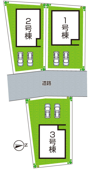 加古郡稲美町中村　第1期　新築一戸建ての区画図|全３区画