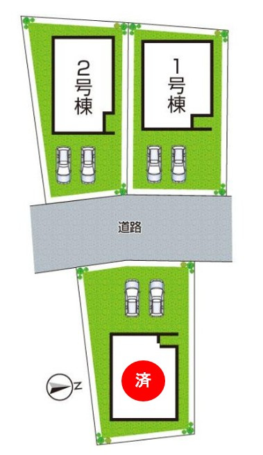 加古郡稲美町中村　第1期　新築一戸建ての区画図|全３区画